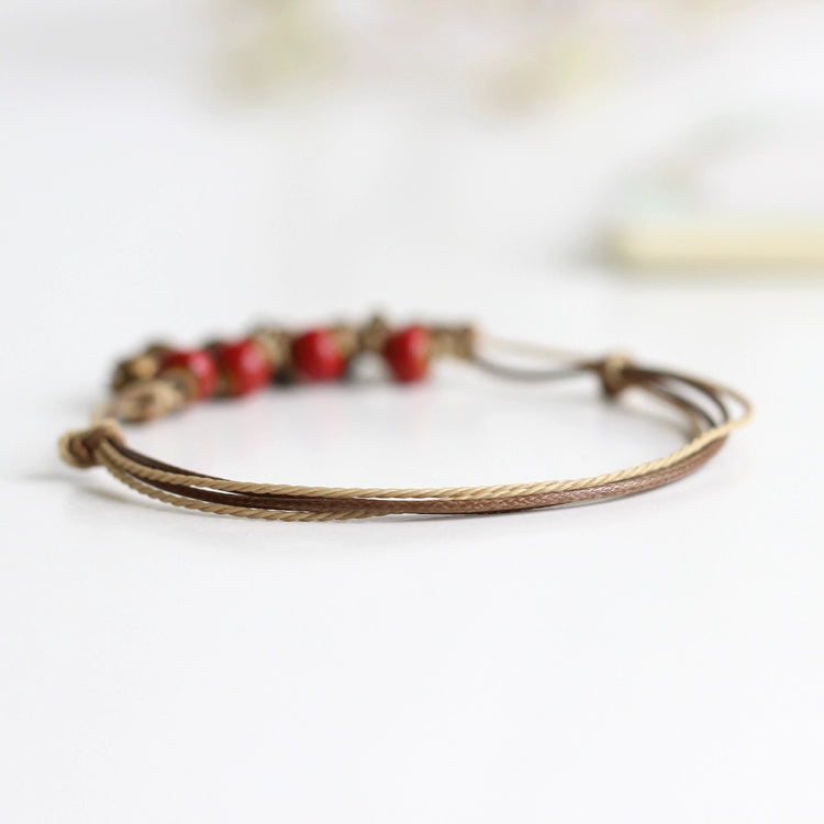 Handmade Ceramic Anklet - Boho Chic Foot Jewelry