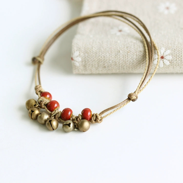 Handmade Ceramic Anklet - Boho Chic Foot Jewelry