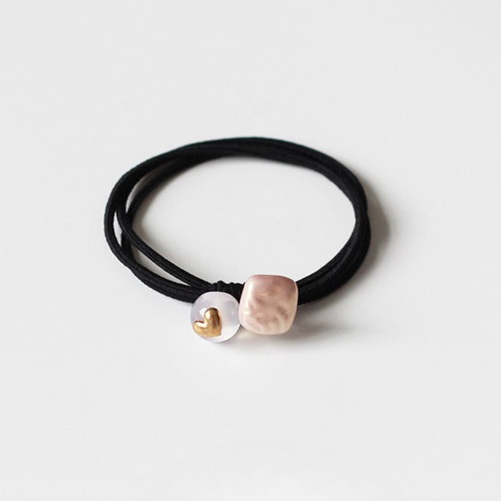 Beaded Hair Tie - Trendy Women's Elegant Hair Accessory, Simple High Elasticity Durable Elastic Band for Tying Hair