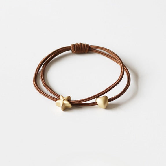 Simple Double-Layer Hair Ties, High-Elasticity And Durable For Women To Tie Hair