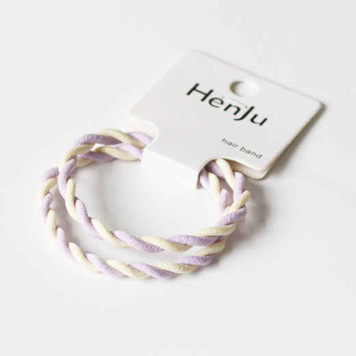 Cream Hair Tie Women Simple Elegant Ponytail Band New Hair Elastic