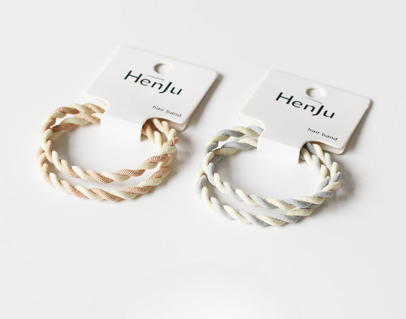 Cream Hair Tie Women Simple Elegant Ponytail Band New Hair Elastic