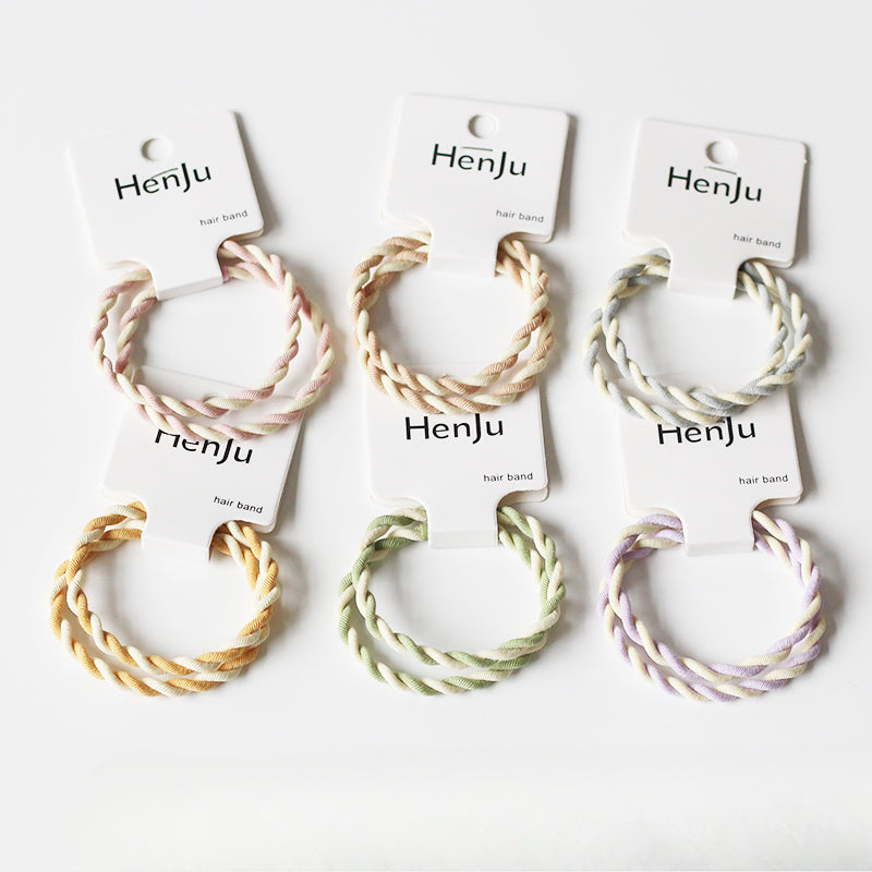 Cream Hair Tie Women Simple Elegant Ponytail Band New Hair Elastic