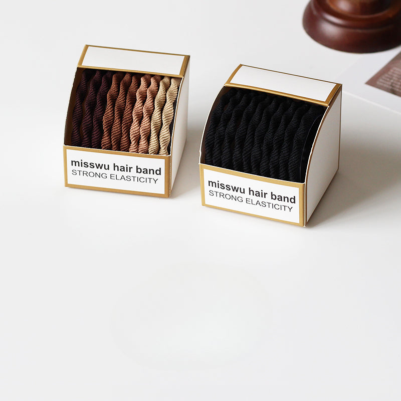 Set Of Ten Hair Ties, High-Elasticity And Durable For Women To Tie Hair