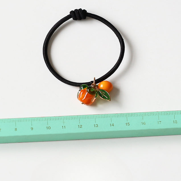 Persimmon Wish Bracelet Hair Tie - Cute Trendy Lucky Hair Accessory, New Simple and Elegant Small Elastic Hair Band