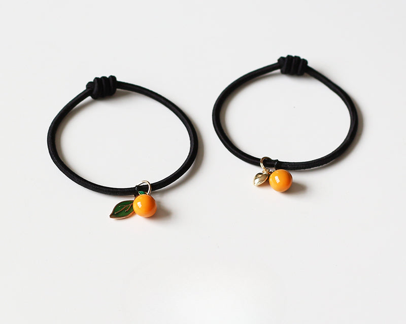 Persimmon Wish Bracelet Hair Tie - Cute Trendy Lucky Hair Accessory, New Simple and Elegant Small Elastic Hair Band