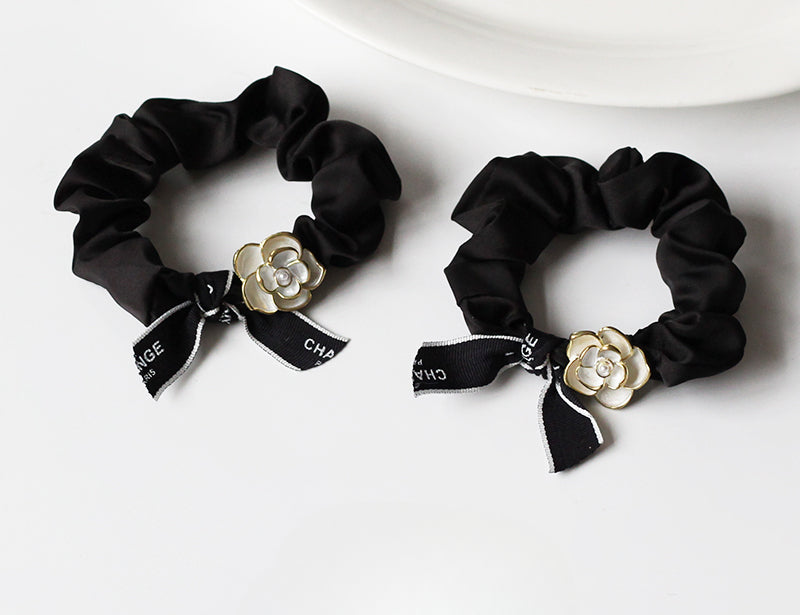 Camellia Hair Tie - Trendy Elegant Hair Accessory, 2024 New High-End Elastic Band for Women's Hair Ties