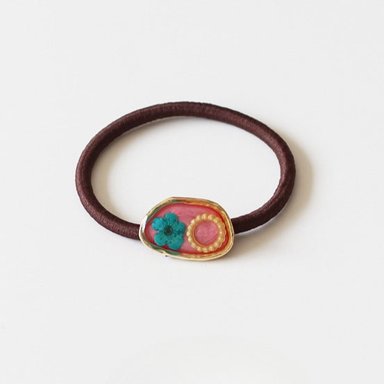 Amber Flower Hair Ties, High-Elasticity And Durable For Women To Tie Hair