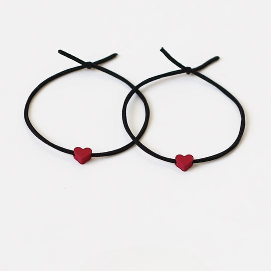 Heart Hair Ties For Couples, Two-In-One And Stylish For Women And Men To Tie Hair