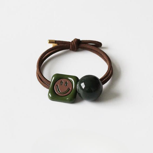 Green Ball Hair Ties for Women - 2024 New Premium Elastic Bands for Tying Hair, High Elasticity Durable Hair Loops and Accessories