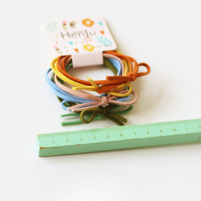 Simple Bow Hair Ties, Sweet And Basic For Girls To Tie Hair Six-Piece Set