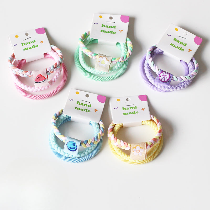 Candy-Colored Hair Ties Cute Trendy Korean Japanese Minimalist Hairbands Women