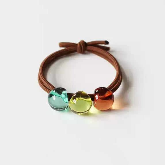 Crystal Clear High Ponytail Hair Tie - 2024 New Premium Hair Loop, High Elasticity Durable Elastic Band for Hair Ties