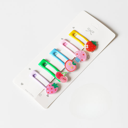 5-Piece Hair Clip Set - Cute Bang Clips, Forehead Hairpins, Sweet Girly Side Hair Clips and Accessories