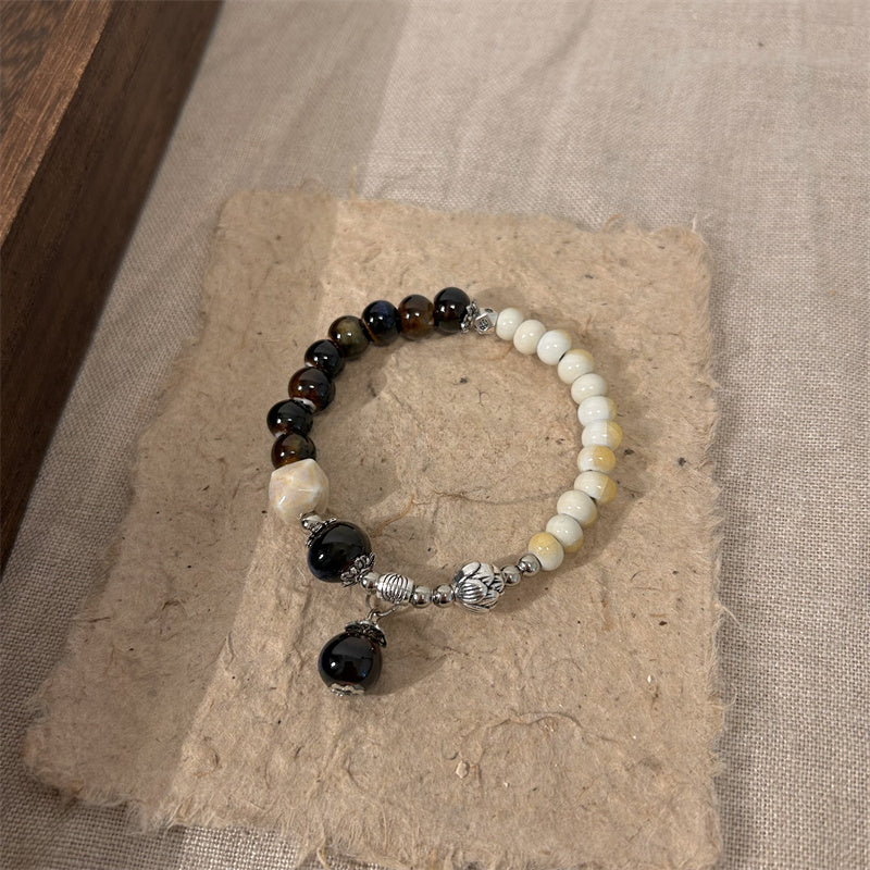 Porcelain Bracelet for Women - A Unique Ethnic-style Beaded Elastic Rope Accessory