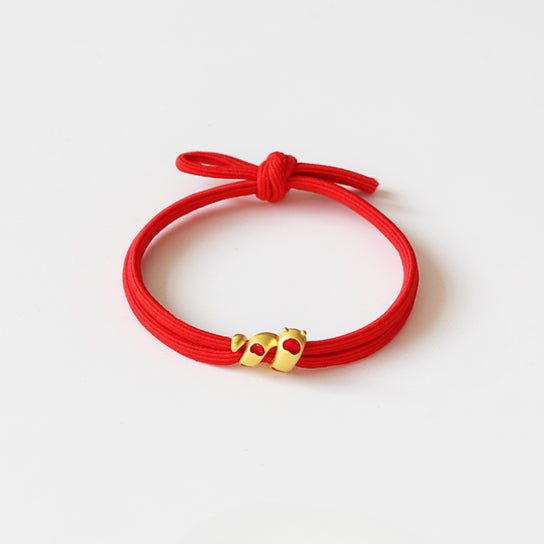 Zodiac Year Snake Hair Tie - New Red Elastic Band for Women's Bun Hairstyles, High Elasticity Festive Hair Accessory
