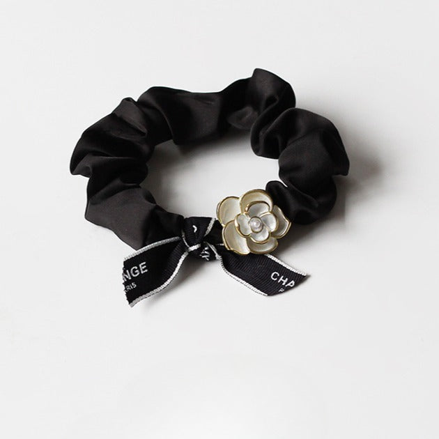 Camellia Hair Tie - Trendy Elegant Hair Accessory, 2024 New High-End Elastic Band for Women's Hair Ties