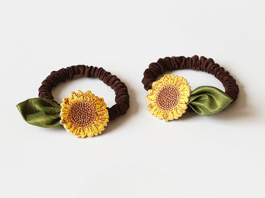 Sunflower Hair Tie - 2023 New Trendy Ins Premium Elegant Hair Band and Elastic for Women's Hair Accessories