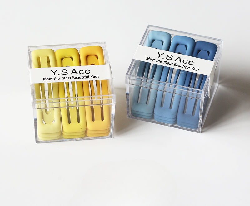 Set Of Nine Gradient Hair Clips, Trendy And Stylish For Women To Style Hair