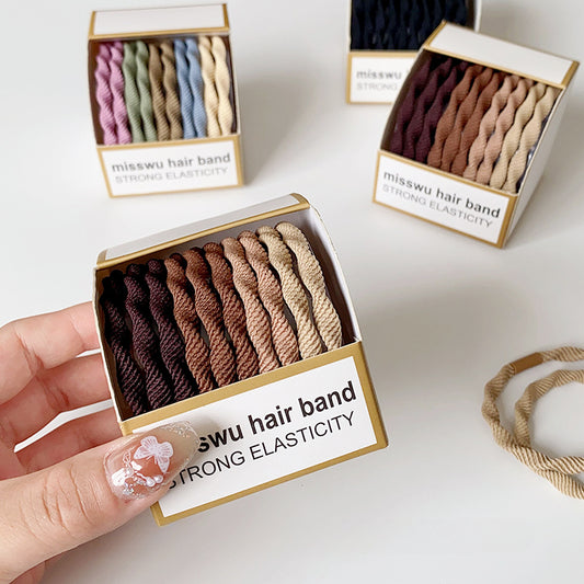 Set Of Ten Hair Ties, High-Elasticity And Durable For Women To Tie Hair