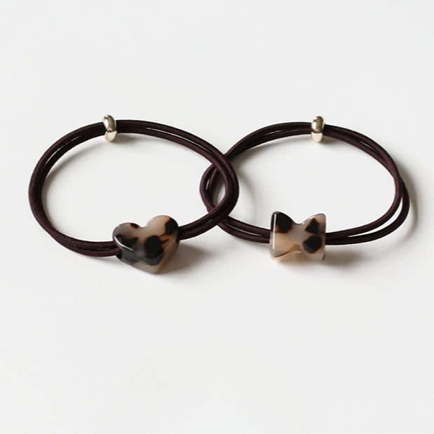 Heart Hair Tie for Women - Simple New Design Elastic Band,Elegant Hair Ties and Small Elastic Hair Loop