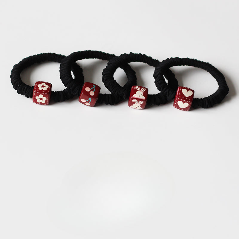 Square Hair Ties - Trendy Elegant Ponytail Elastic Bands, Thick High Elasticity Durable Hair Ties for Tying Hair