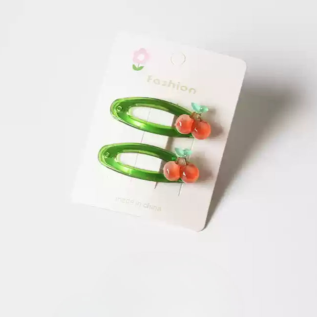 Candy Fruit Hair Clips Women New Cute Cartoon Side Hair Accessory