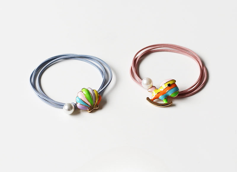 Rainbow Cartoon Hair Ties Cute Simple Forest Hairbands Trendy Hair Accessory