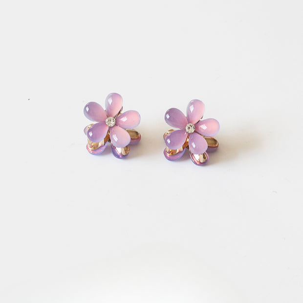 Faux Crystal Mini Claw Clips - Trendy Elegant Small Shark Clips, Bang Clips and Hair Accessories