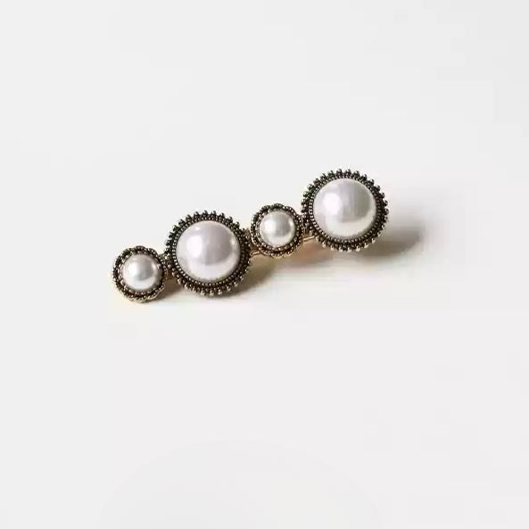 Baroque Hair Clip Side Trendy New Vintage Bangs Clip Elegant Hair Accessory