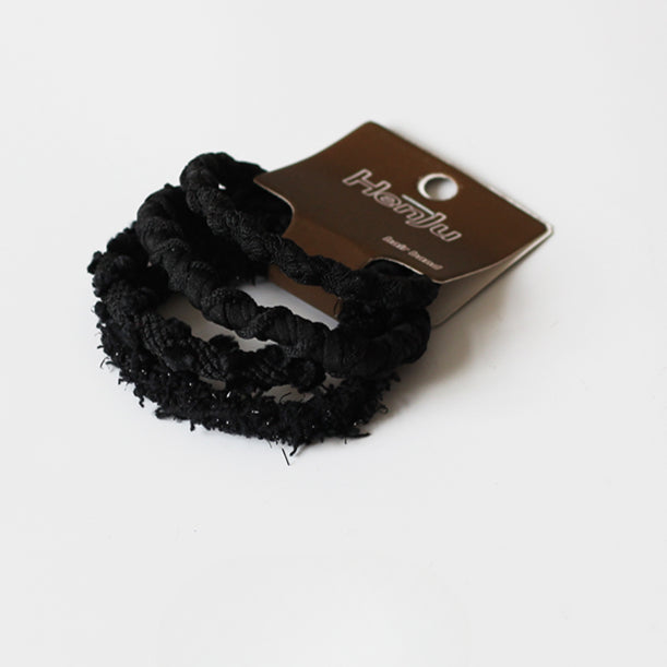 Four-Pack Brown Plush Hair Tie - Women's Autumn/Winter Trendy Elegant Hair Band, 2023 New Elastic Band for Tying Hair