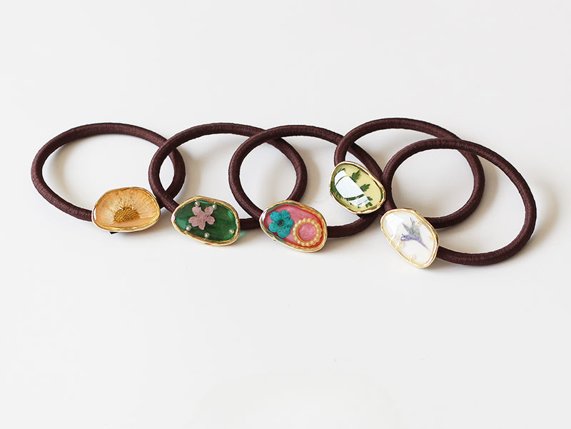 Amber Flower Hair Ties, High-Elasticity And Durable For Women To Tie Hair