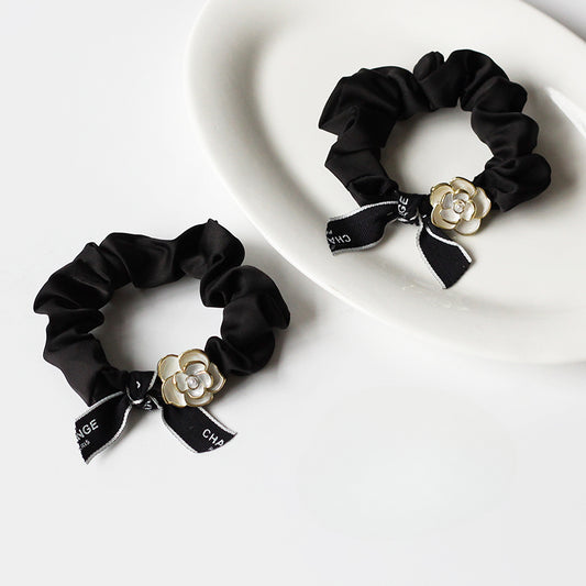 Camellia Hair Tie - Trendy Elegant Hair Accessory, 2024 New High-End Elastic Band for Women's Hair Ties