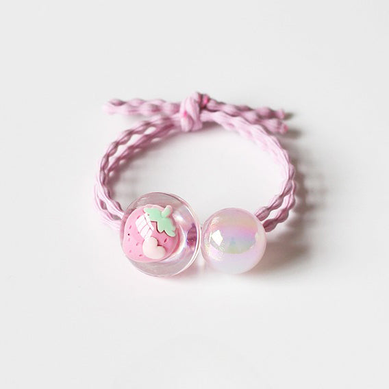 Crystal Fruit Hair Tie, 2024 New High-end Stylish Hair Accessory, Cute Elastic for Women's Hairstyles