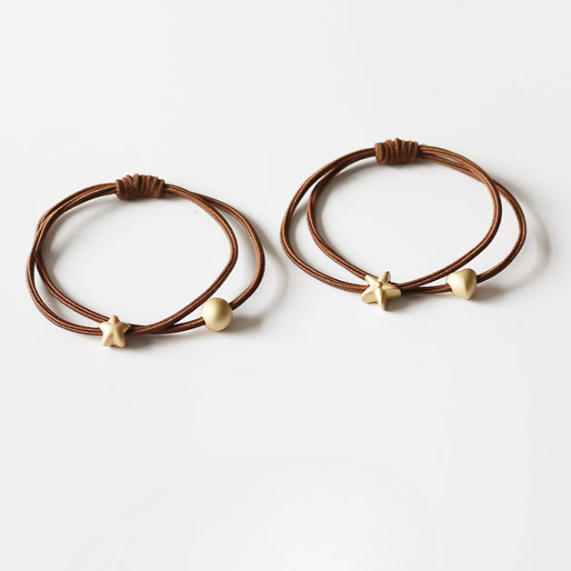 Simple Double-Layer Hair Ties, High-Elasticity And Durable For Women To Tie Hair