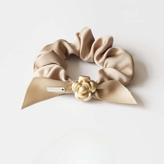 Camellia Hair Tie Women Elegant Trendy Ponytail Band Bun Hair Accessory