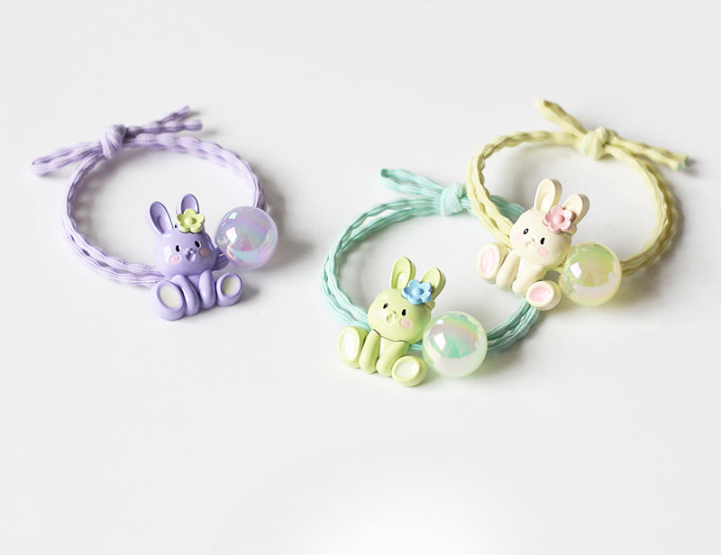 Bunny Hair Tie - Trendy Elegant Ponytail Accessory, Simple Cute Elastic Band for Tying Hair