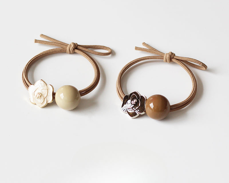 Camellia Hair Tie, High-end Hair Loop for Women, Elastic for Hairstyles