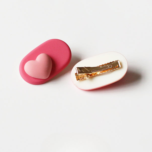 Pink Hair Clip Cute Side Accessory Playful Design For Women Girly Hairpin