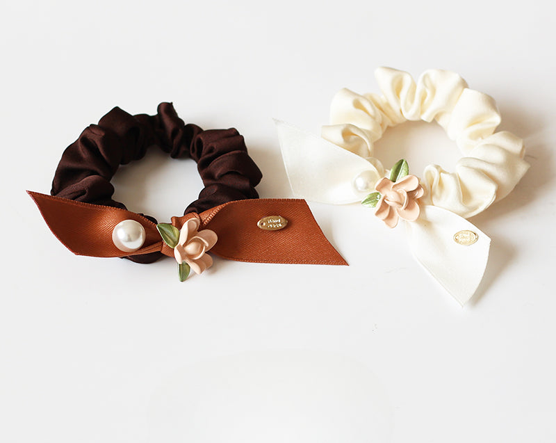 Rose Large Intestine Hair Tie - Trendy Elegant Elastic Band for Women's Hair Ties, Premium Hair Accessory