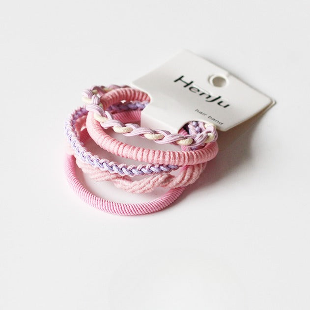 Set Of Five High-Elasticity Hair Ties, Durable And Stylish For Tying Hair