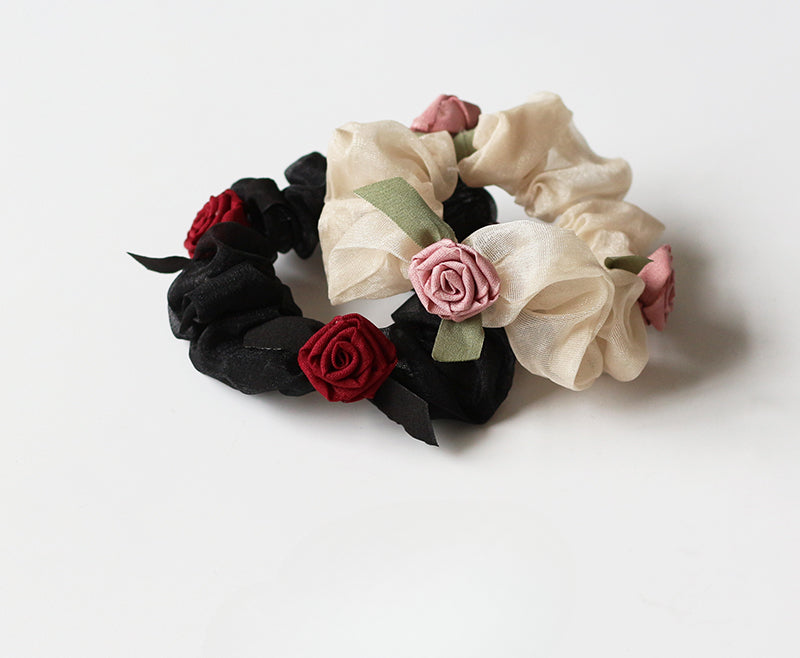 Rose Hair Tie Trendy New Elegant Simple Ponytail Band Women Hair Accessory