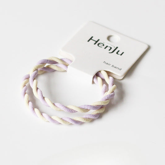 Cream Hair Tie Women Simple Elegant Ponytail Band New Hair Elastic