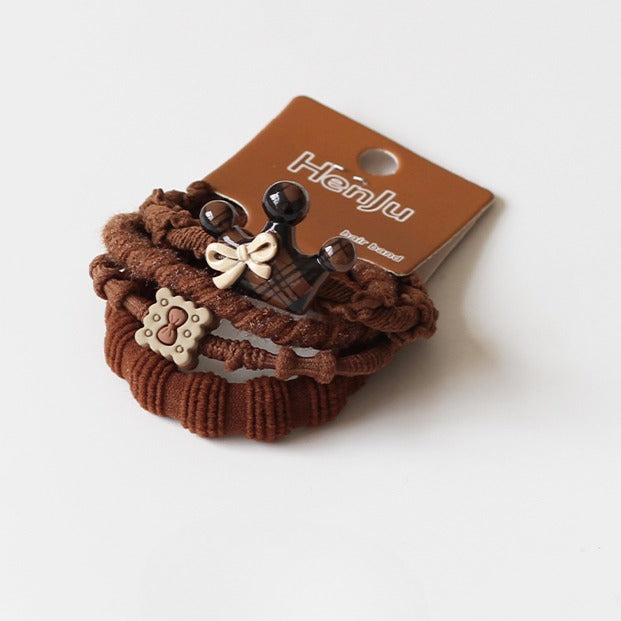 Crown Bow Hair Ties, High-Elasticity And Durable For Women To Tie Hair