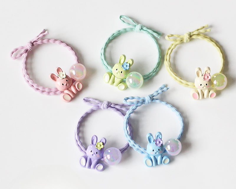 Bunny Hair Tie - Trendy Elegant Ponytail Accessory, Simple Cute Elastic Band for Tying Hair