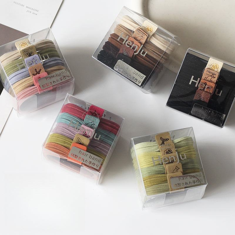 Boxed Seamless Hair Tie, Non-damaging Trendy Elastic for Women, Stylish Hairband for Ponytails and Updos