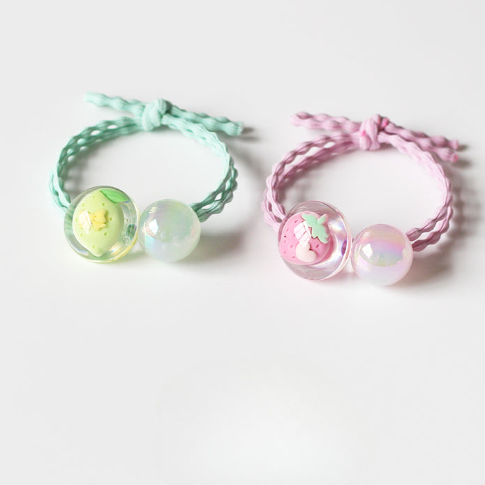 Crystal Fruit Hair Tie, 2024 New High-end Stylish Hair Accessory, Cute Elastic for Women's Hairstyles