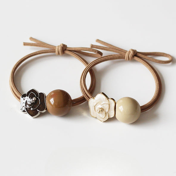 Camellia Hair Tie, High-end Hair Loop for Women, Elastic for Hairstyles