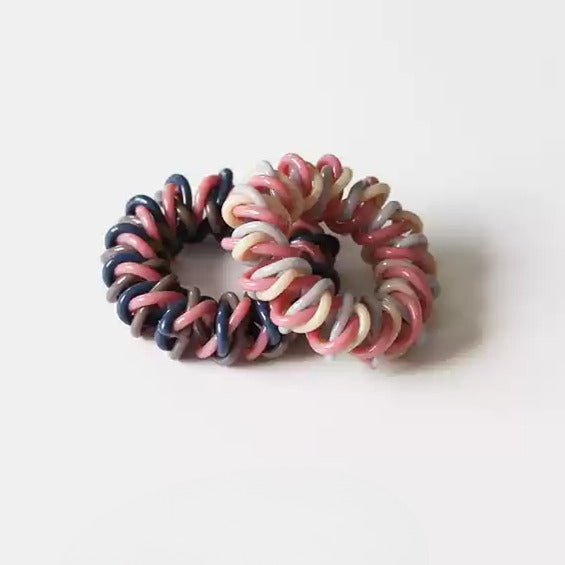 Coiled Telephone Cord Hair Tie - Trendy Elegant Elastic Band for Women, High Elasticity Durable Hair Ties for Tying Hair