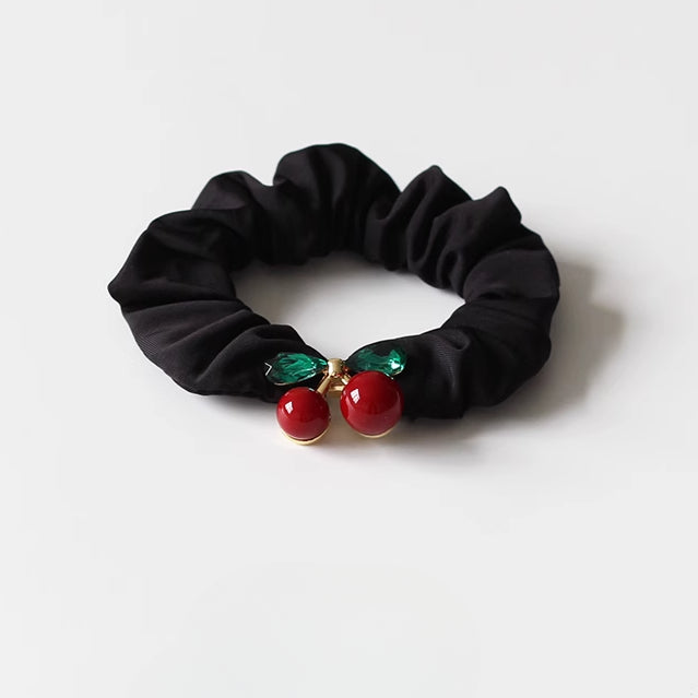 Cherry Hair Ties for Women - 2024 New Premium Elastic Bands for Tying Hair, High Elasticity Durable Hair Ties and Accessories